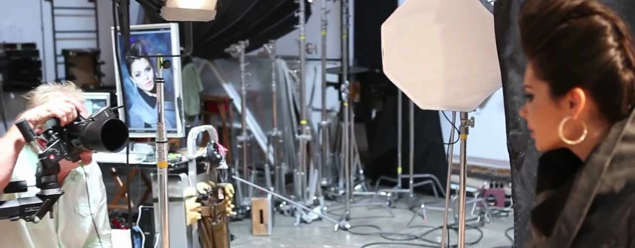 Playboy photographer Arny Freytag in a Playboy Studio