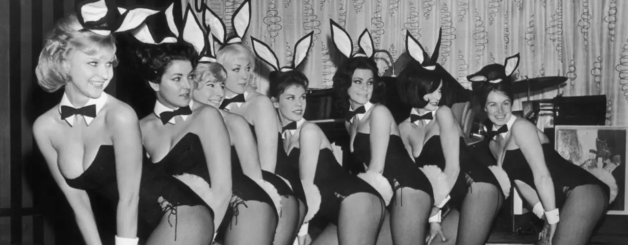 Playboy Bunnies posing for LA Times