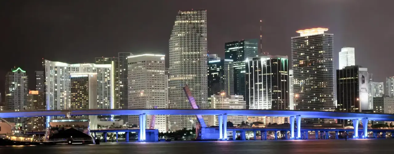 Night Miami landscape