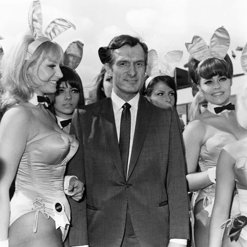 Hugh Hefner in a classic Playboy portrait